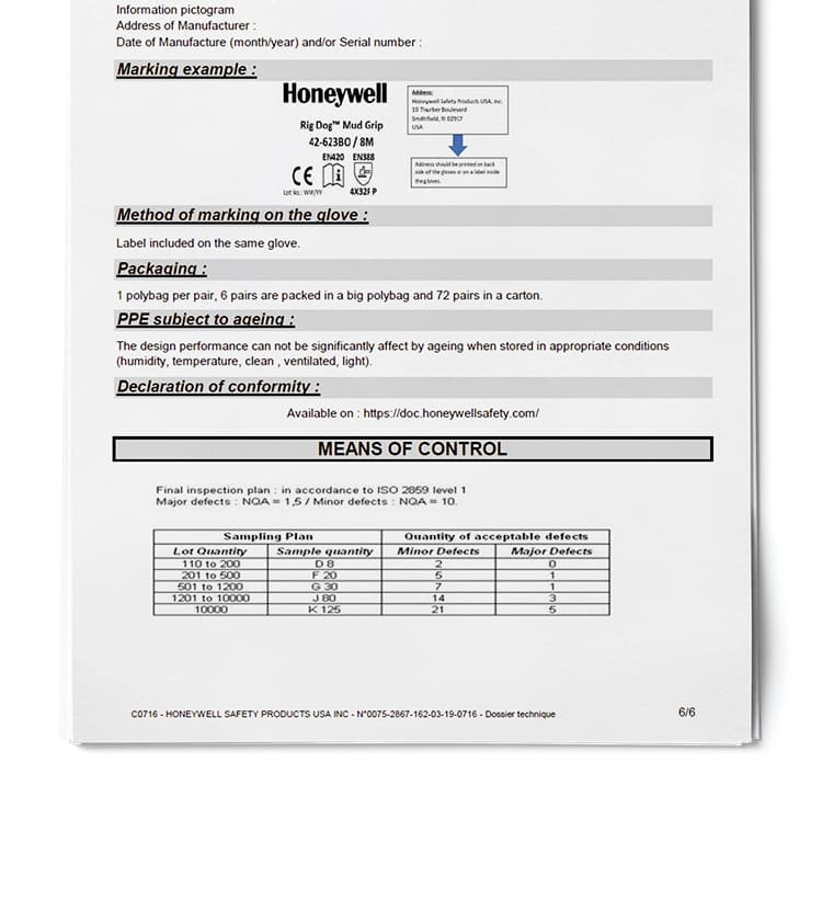 霍尼韦尔（Honeywell） 42623B0CN RigDog 防护手套 （油泥环境下良好抓握力、防砸、防割、耐磨）